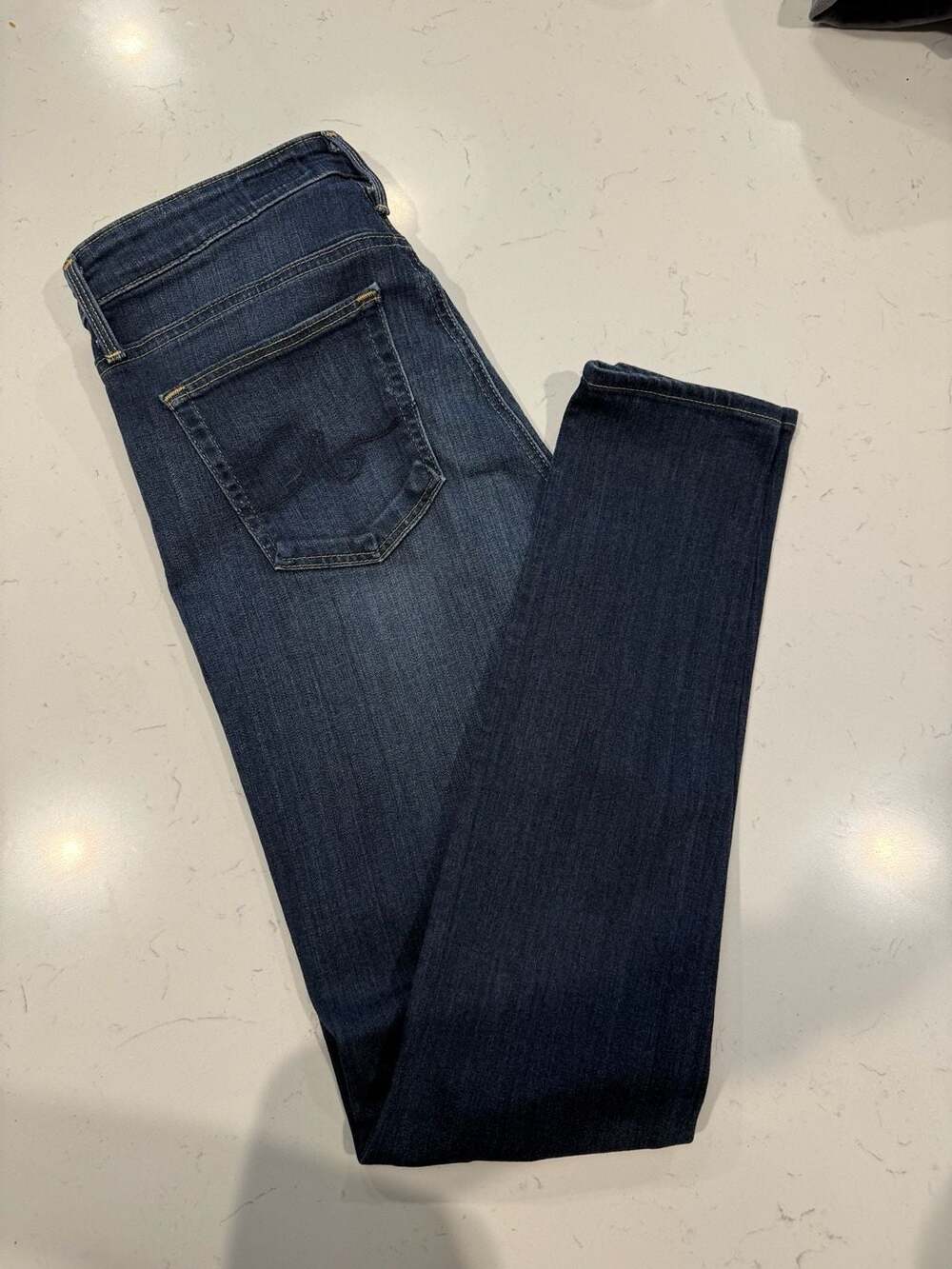 AG Jeans The Farrah Skinny Size 28R High-Rise Jeans Blue Denim
